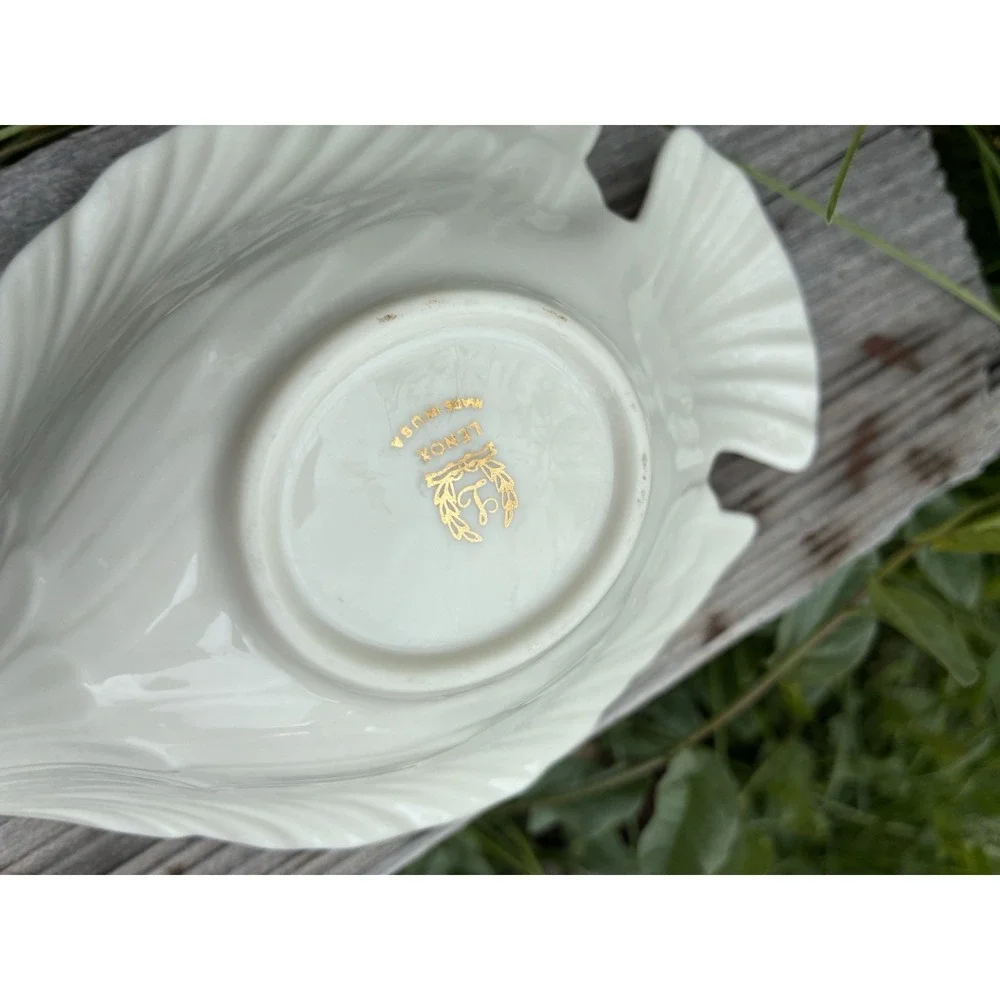 Lenox Dove Collection Open trinket Dish Bowl Gold Trim 8